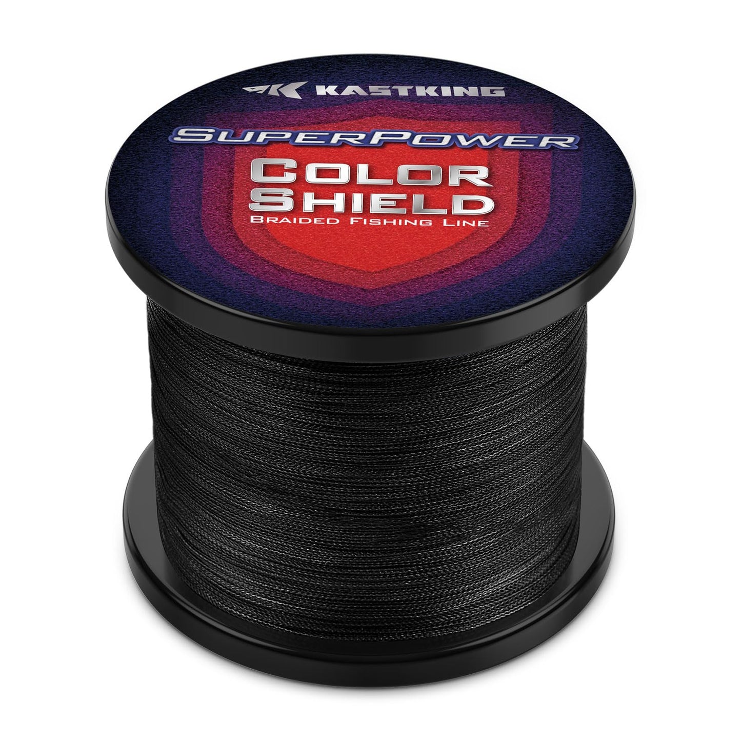 KastKing Superpower ColorShield Braided Fishing Line, Black, 65LB, 1000Yards, X4