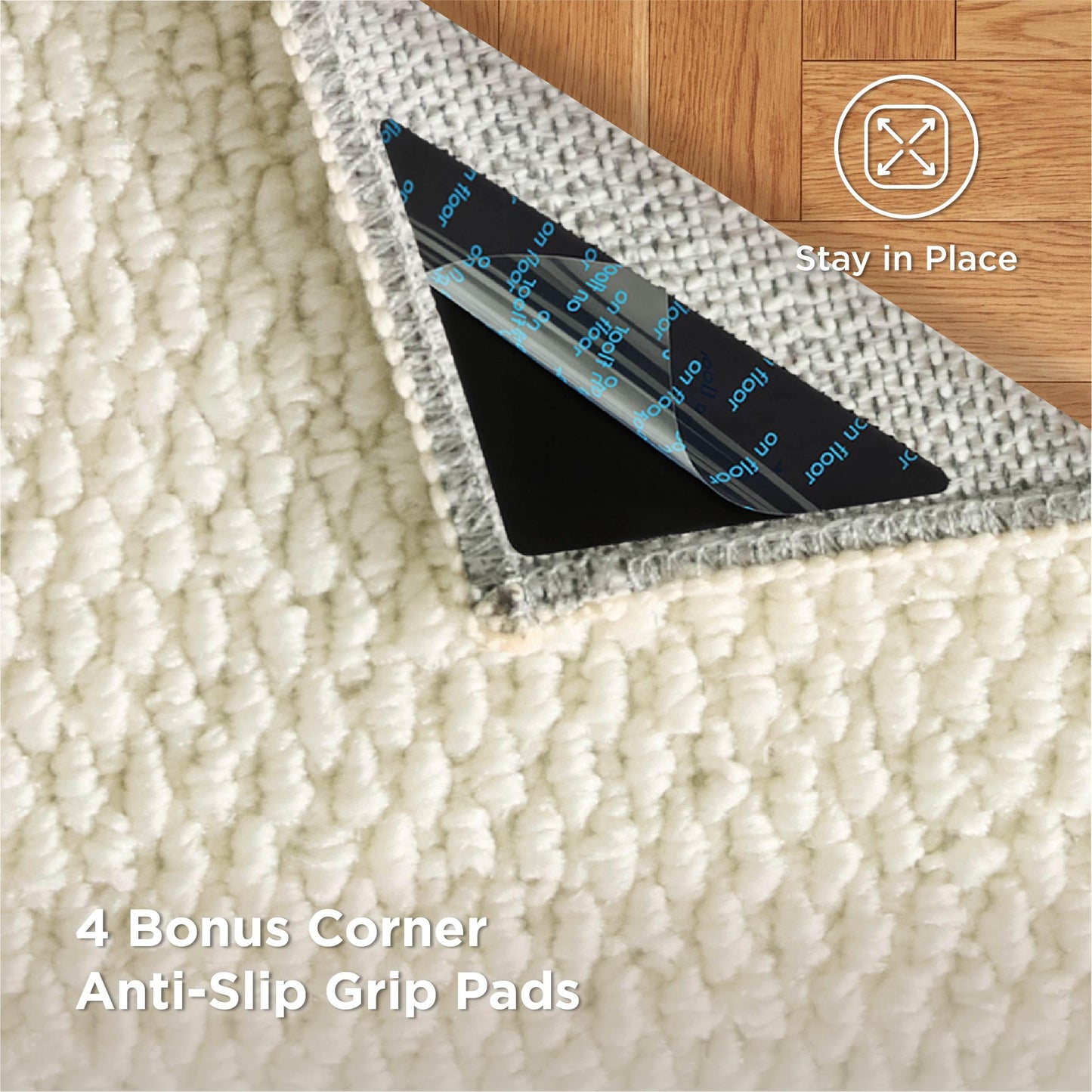 Bedsure 9x12 Faux Wool Area Rugs for Living Room, Machine Washable Carpet, Non-Slip Backing, Pet Friendly Throw Rug for Bedroom Dining Room, Ivory