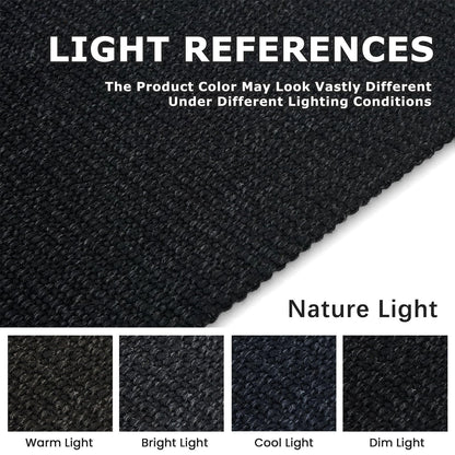 KOZYFLY Washable Area Rug 2x3 Ft Small Entryway Rug Indoor Door Mat Non Slip Front Door Rugs Indoor Braided Cotton Floor Carpet for Front Entrance Bathroom Kitchen Foyer, Black