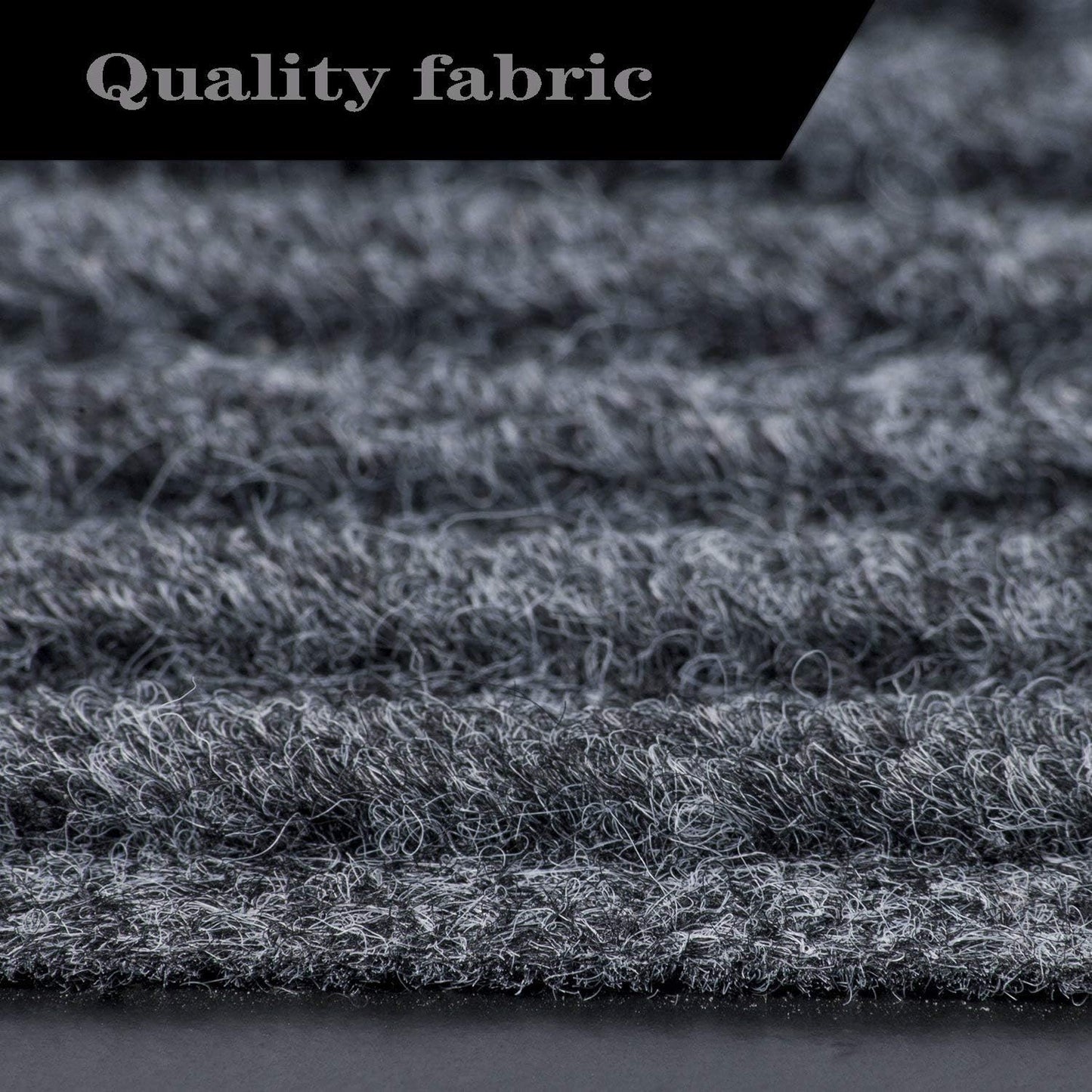 SRDDQLC Commercial Grade Door Floor Mat Brush Step Entrance Mat 3' ×5' Outdoor Indoor Mat Waterproof Rubber Back Rugs for Home Office Business Areas Dark Grey