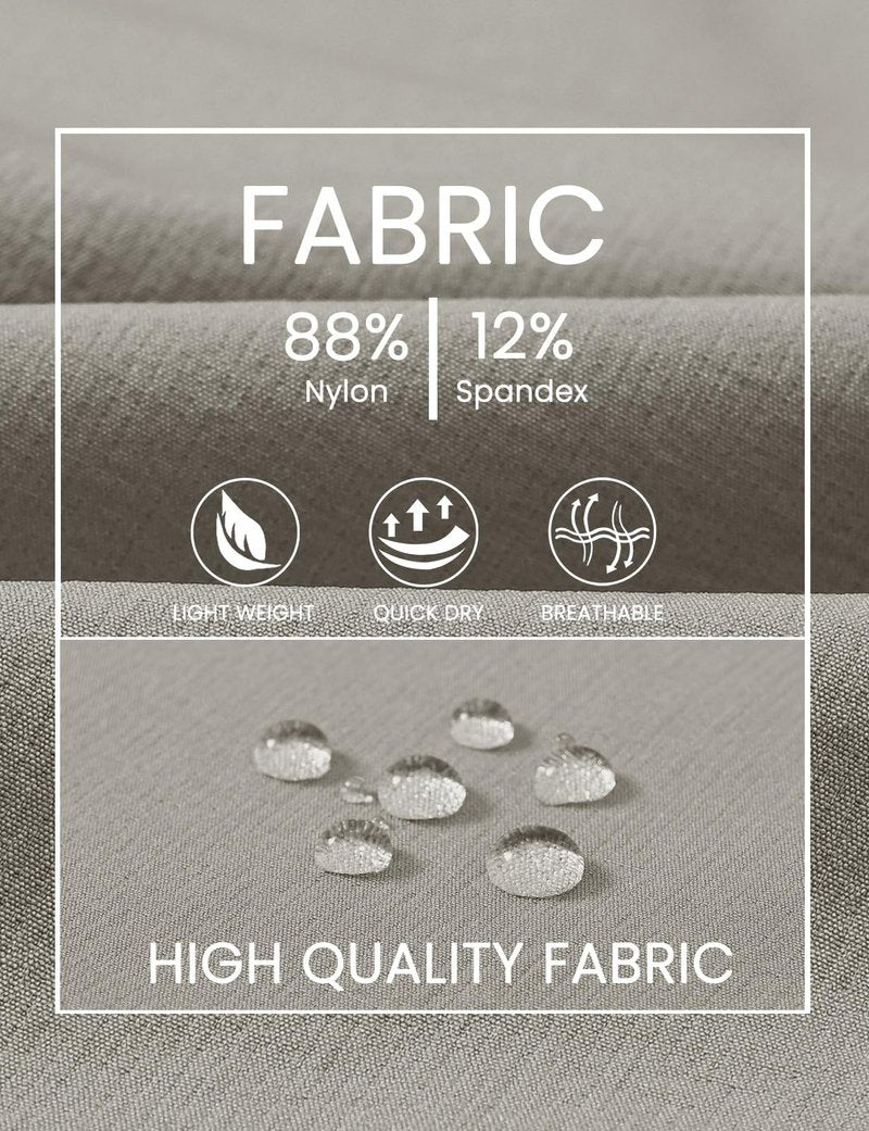 TBMPOY Men's Golf Shorts 9" Lightweight Quick Dry Hiking Cargo Shorts Casual Travel Outdoor with 4 Pockets Light Grey 38