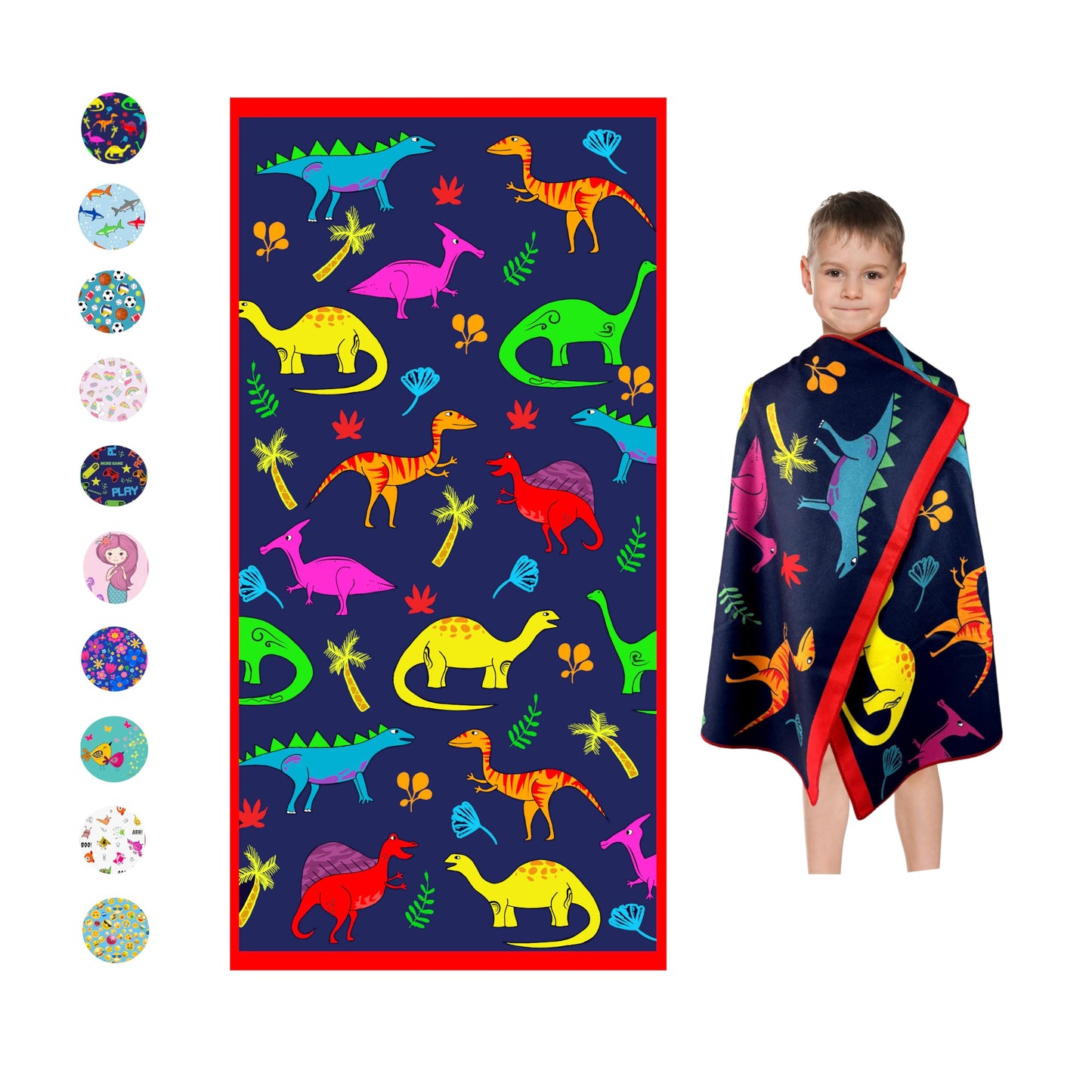Microfiber Beach Towel for Kids - Thin and Large (30"x60") - Sports Balls - Absorbent, quick dry, sand free, lightweight, blanket - toddler, girls, boys - For Pool, Picnic, Camping, Travel, Swim