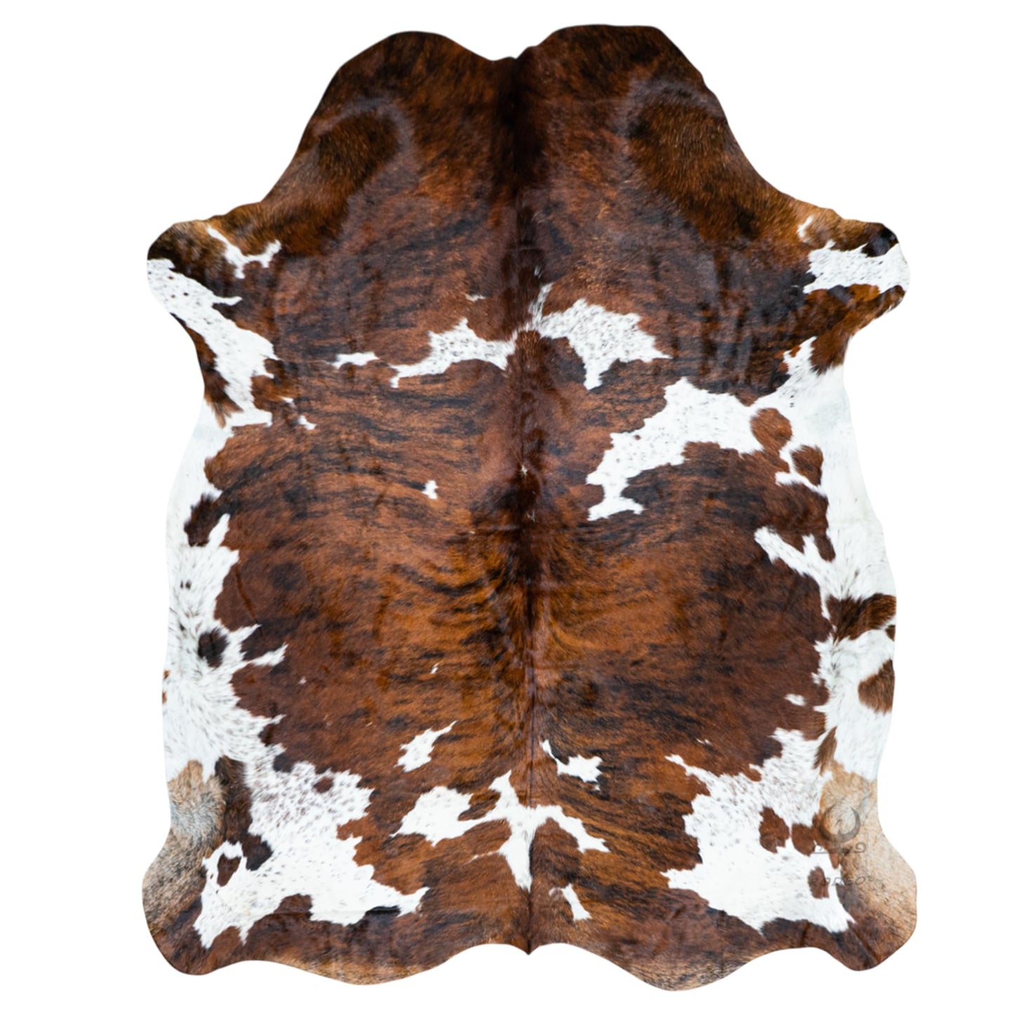 rodeo Full Grain Hair on Genuine Cowhide Rug: Real Animal Print Rug for Western Home Decor & Rustic Cow Rugs for Living Room - Western Rugs, 6x7ft - Unique Country Style Hide Decor - Brindle Nutella