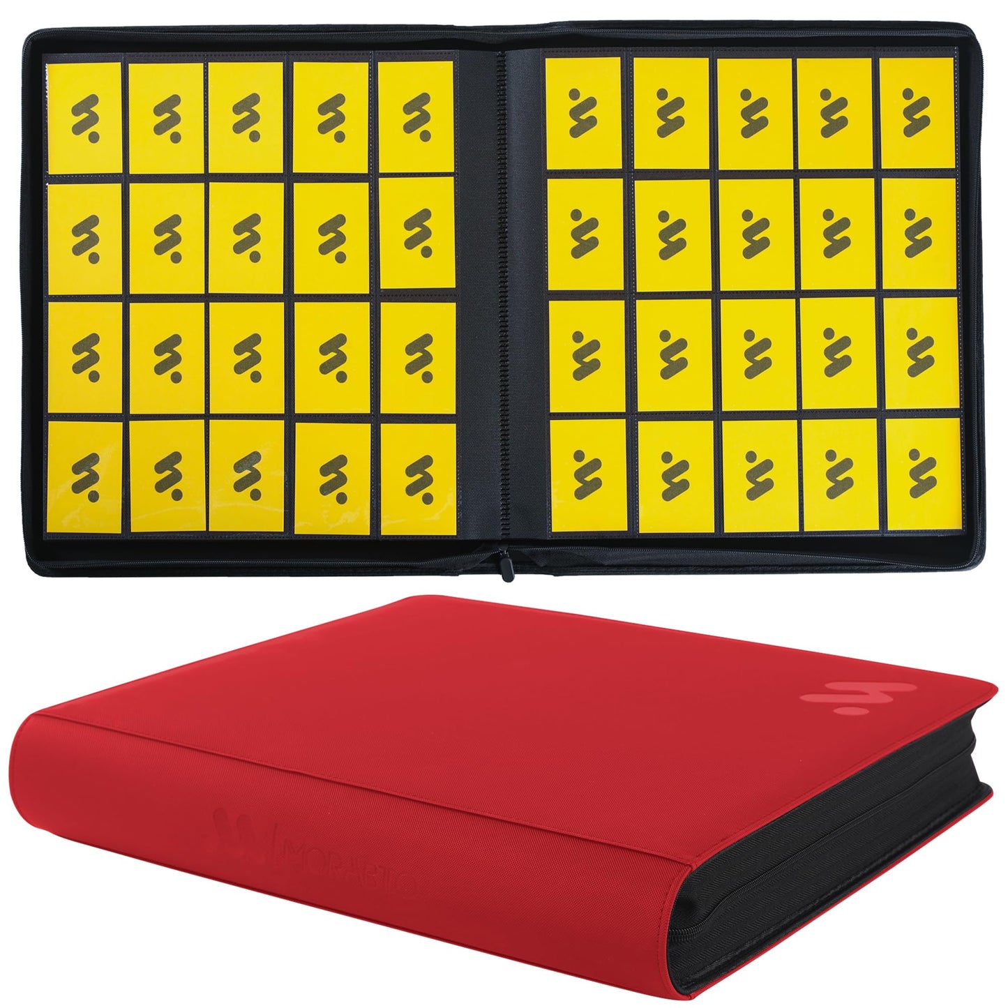 MORABTO Card Binder 20 Pocket,Trading Card Binder Holds up to 2000 Cards with 50 Sleeves,Zipper Card Holder Album Compatible with TCG Card/Game Cards/Sports Card