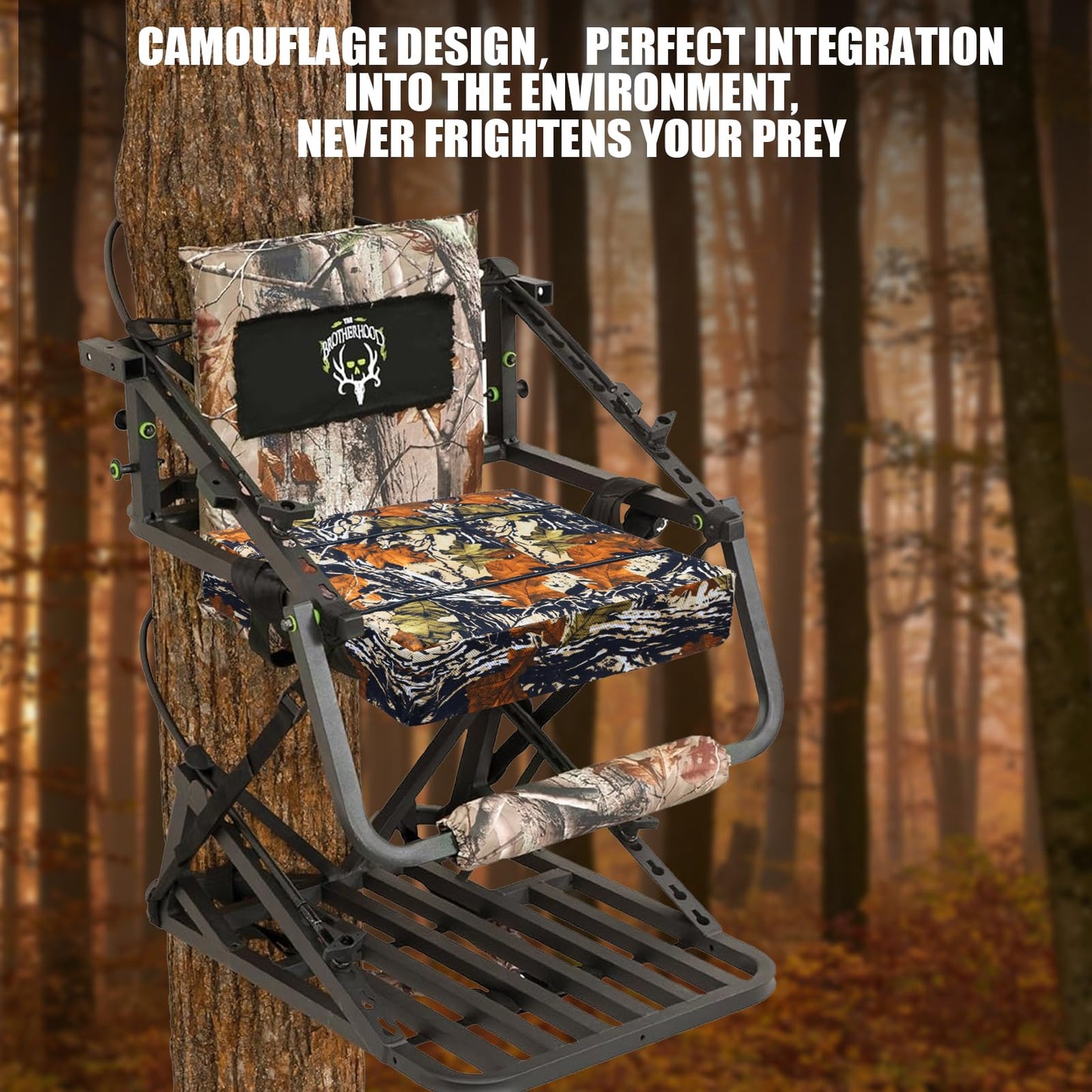 Fisoceny Heated Hunting Seat Cushion Pad Thermal Hunting Seat with 10000 mAh Power Bank Adjustable Temperature Hunting Hot Seat Cushion for Tree Stand,Bleacher,Sport Without Backrest,Yellow