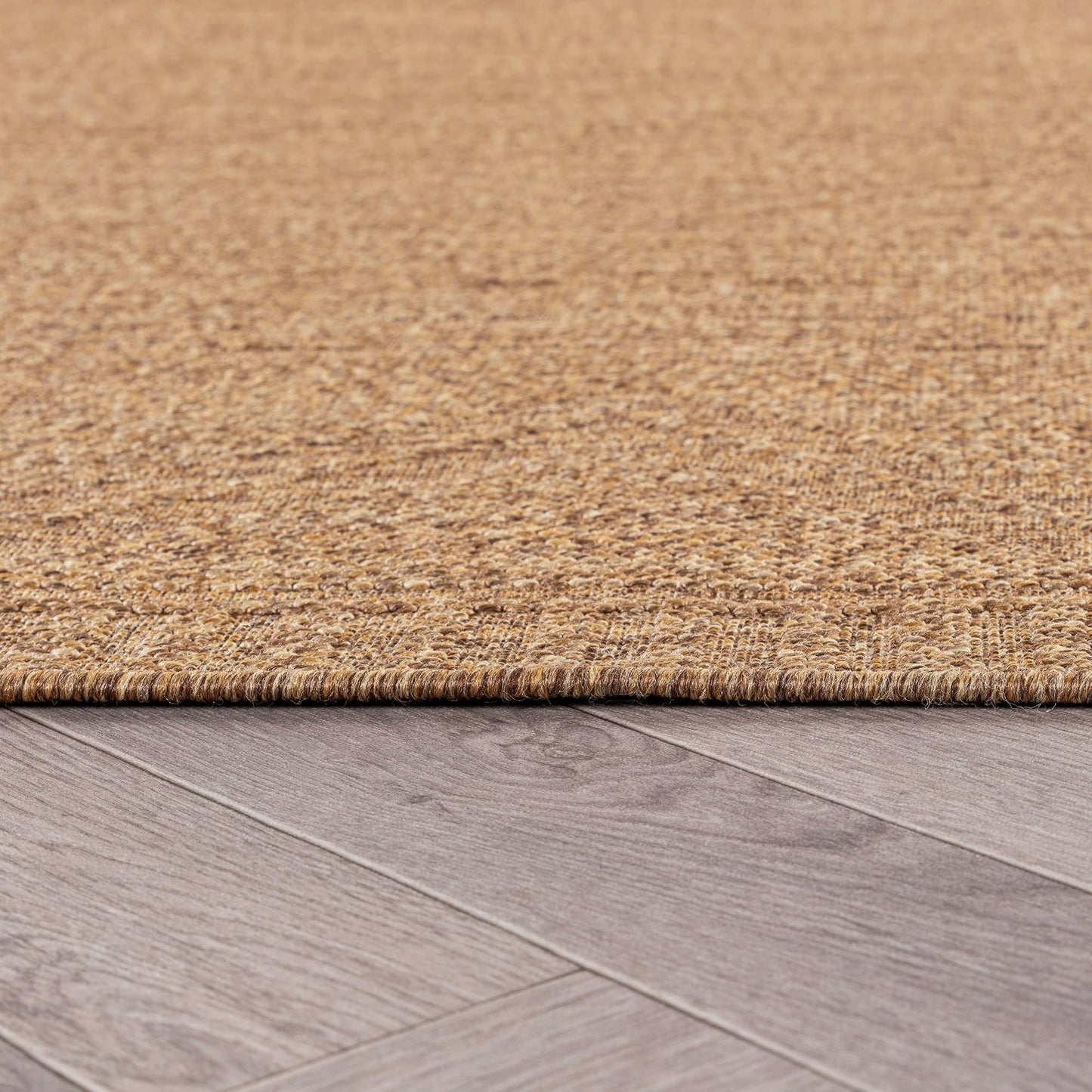 Rugshop Geometric Indoor Outdoor Flat Woven Area Rug,Natural Jute-Style,Easy-Care Patio Rug for Backyard Porch Deck Balcony, 7'10" x 10' Natural/Jute