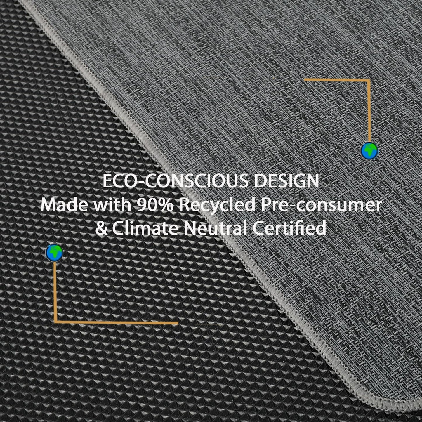 RccugmatS Chair Mat for Hardwood & Tile Floor, 47" x 52" Heavy Duty Office Chair Mat for Rolling Chairs Easy Glide, Anti Slip, Non-Curve, Floor Protector for Home Office, Graphite Texture