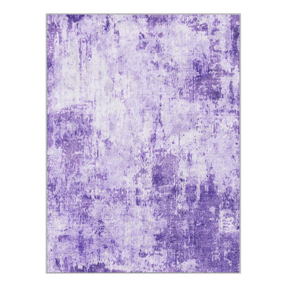 RELEANY Washable Area Rugs 5'x7' Non-Slip Modern Abstract Soft for Living Room Entryway Bedroom Kitchen, Print Pattern, Purple Gray Pink White