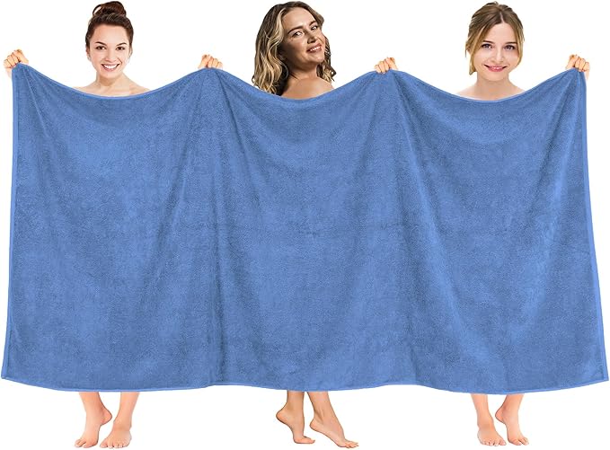 American Soft Linen 100% Cotton 600 GSM Turkish 40x80 Oversized Bath Towel Sheet