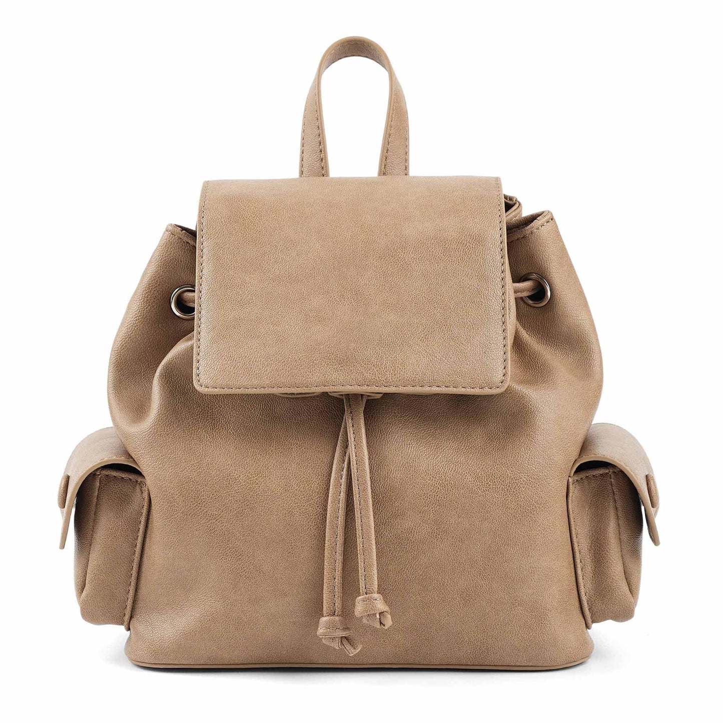 Goinsound Mini Backpack Purse for Women, Vegan Leather Drawstring Backpack with Magnetic Buckle, Casual Daypack