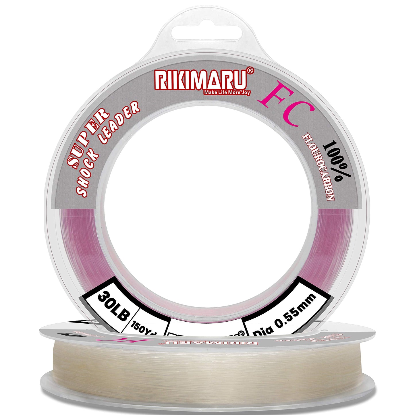 RIKIMARU FC 100% Fluorocarbon (Clear, 50Yards-30LB)