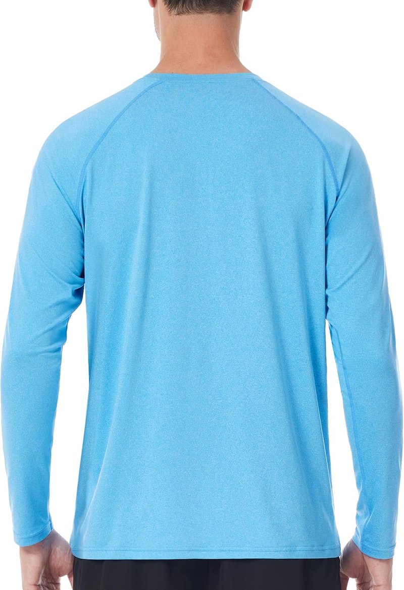 UPF 50+ Sun Shirts for Men - UV Protection Long Sleeve Swim Shirt | Quick Dry Rash Guard for Fishing & Hiking