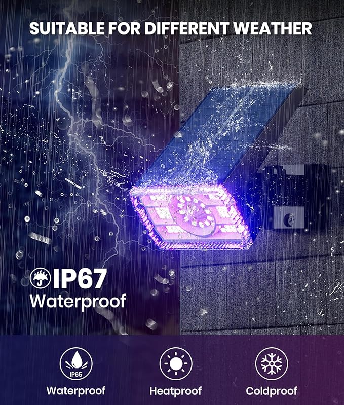 Solar Spotlights Focus Lights Outdoor Waterproof IP65,Multicolor,RGB,4 Pack,6 Color,2 Lighting Modes,105°Adjustable 58 LED Spot Lights Solar Prowered Flood Light for Yard/Landscape/Garden/House