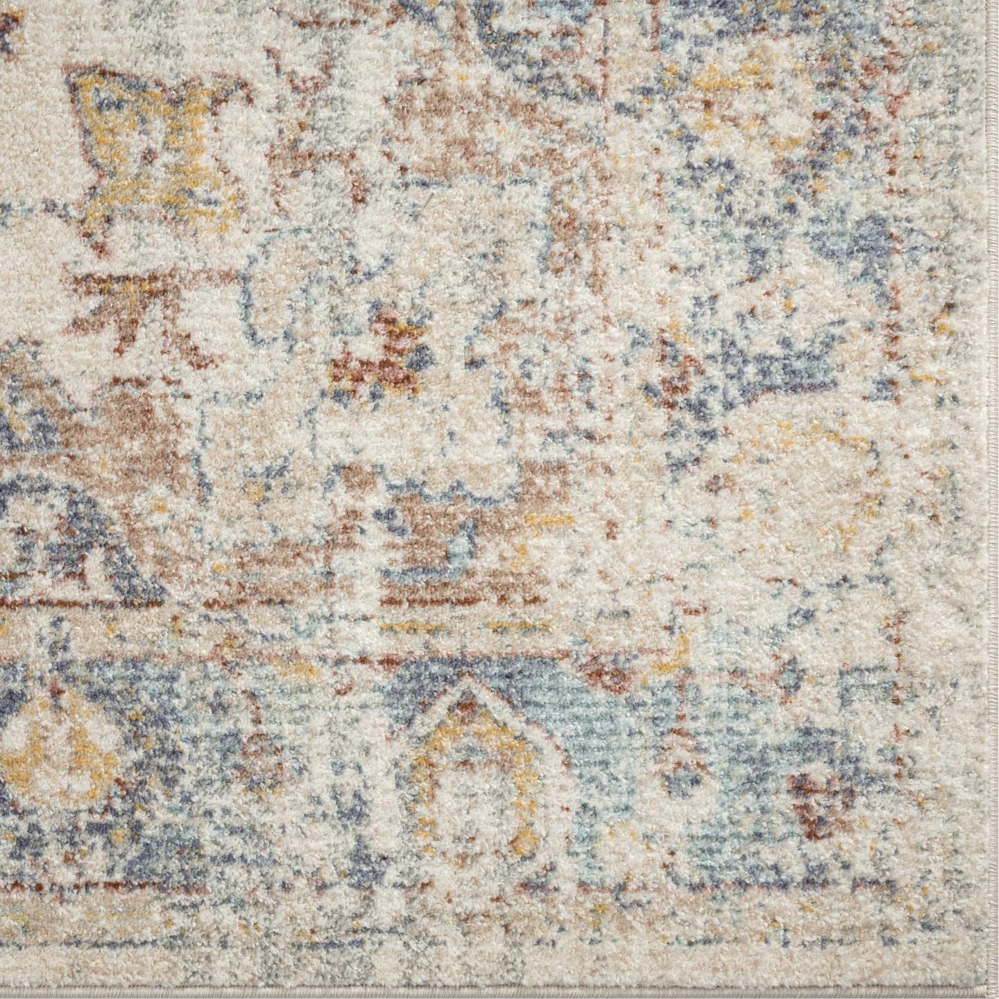 LUXE WEAVERS Floral Pattern Farmhouse Area Rug, 5X7, Cream