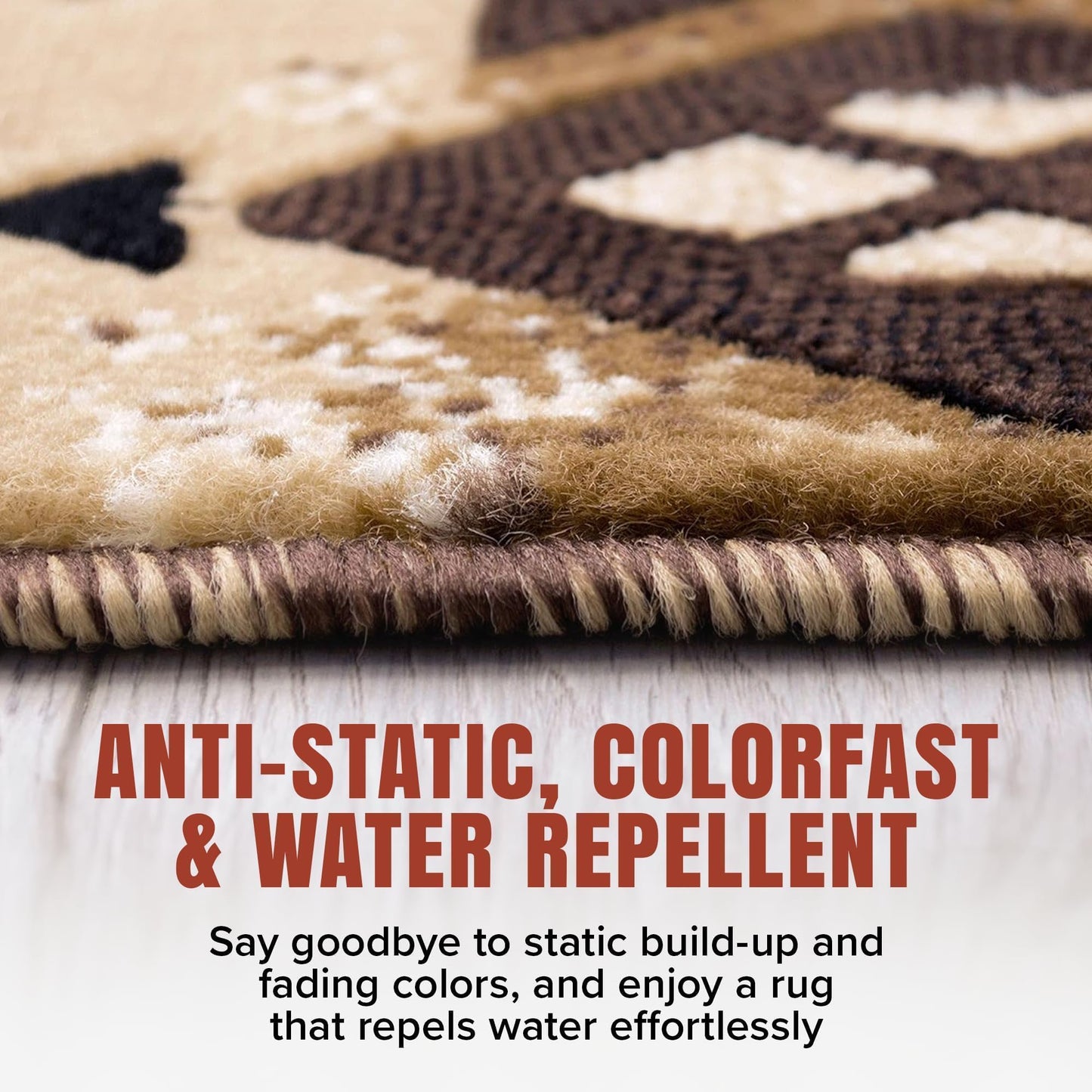YHSF Southwest Native American Area Rug – Thick, Soft, Durable & Easy to Maintenance Tribal Design Boho Rug– Ideal for Bedroom, Living Room & Hallway - Berber, 2 Feet x 7 Feet