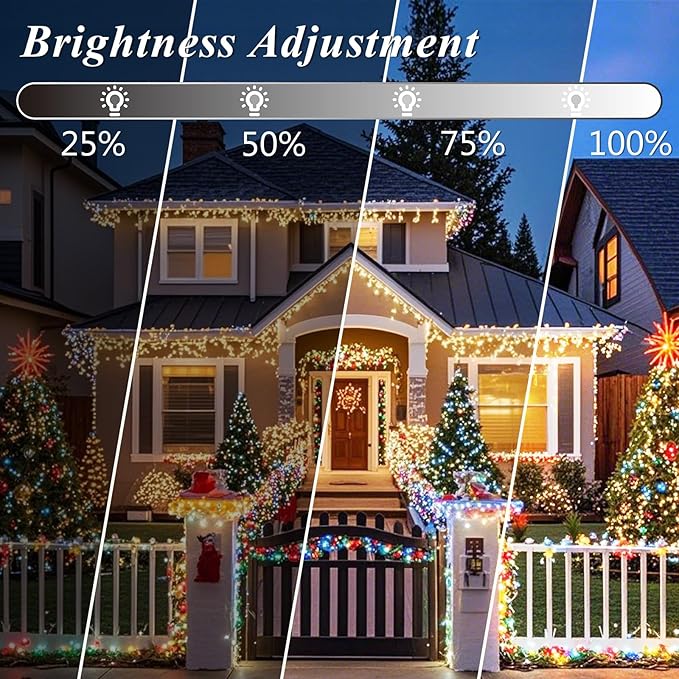 Color Changing Christmas String Lights with Remote, 35 Colors 66FT 200LED String Lights Outdoor Decoration, Connectable Fairy Lights Plug in for XMAS Tree Thanksgiving Christmas Decor, Green Wire