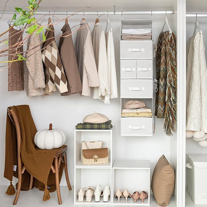 GRANNY SAYS Hanging Closet Organizer and Storage, 6 Shelf Clothes Organization