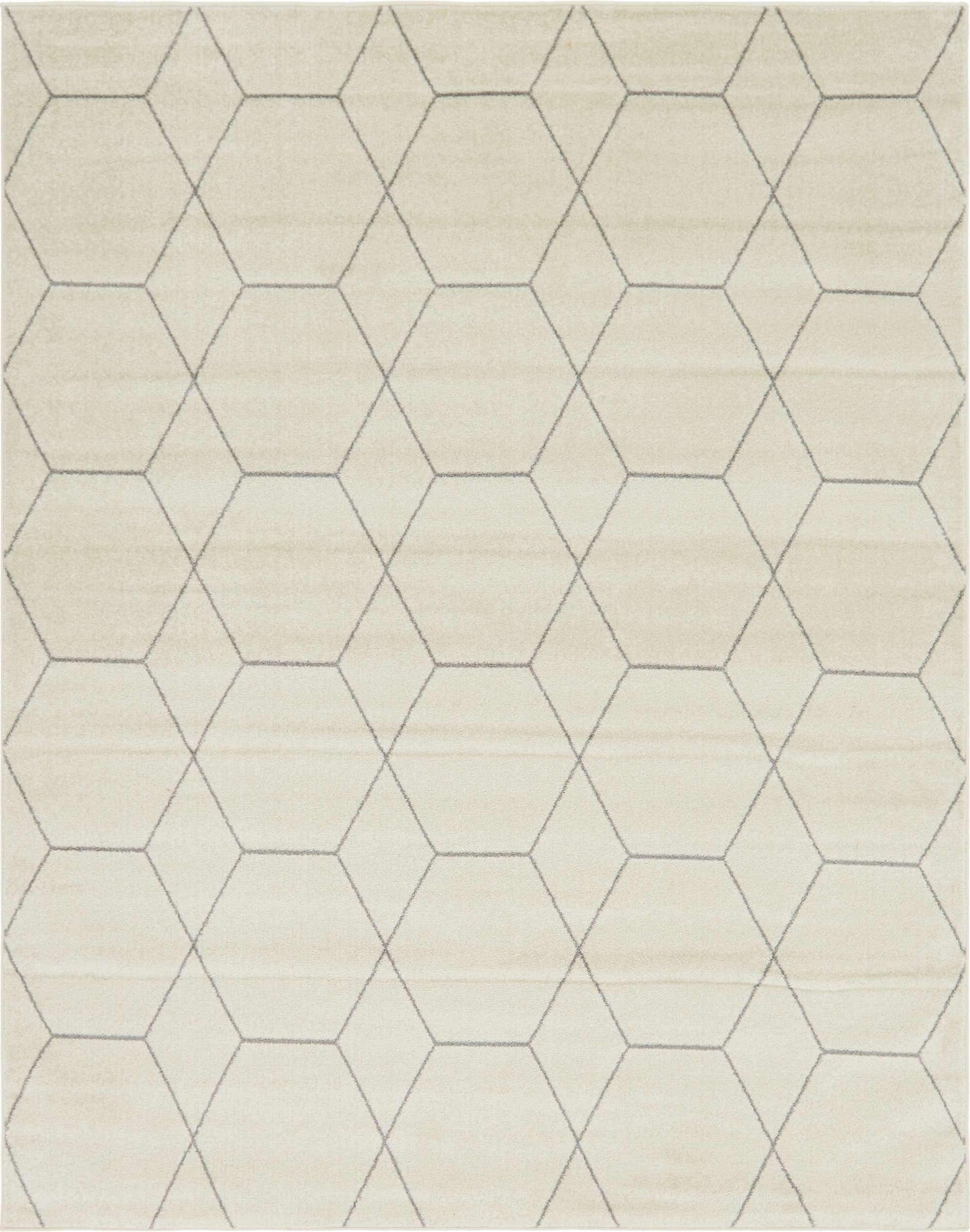 Unique Loom Trellis Frieze Collection Area Rug - Geometric (7' 10" x 10', Ivory/ Gray)