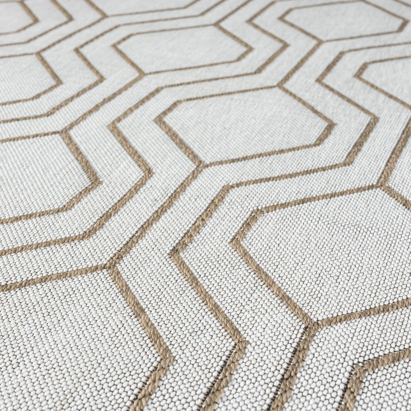 LUXE WEAVERS Moroccan Trellis White 5x7 Washable Area Rug, Anti-Slip Geometric Carpet