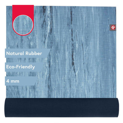 MANDUKA eKOLite Yoga Mat - 4mm Natural Rubber | Eco-Friendly | Soft Textured Surface | Natural Next-to-Skin Feel