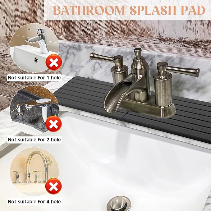 Faucet Mat Sink Splash Guard Oval and Round Splash Tap Pad Diatomite Stone
