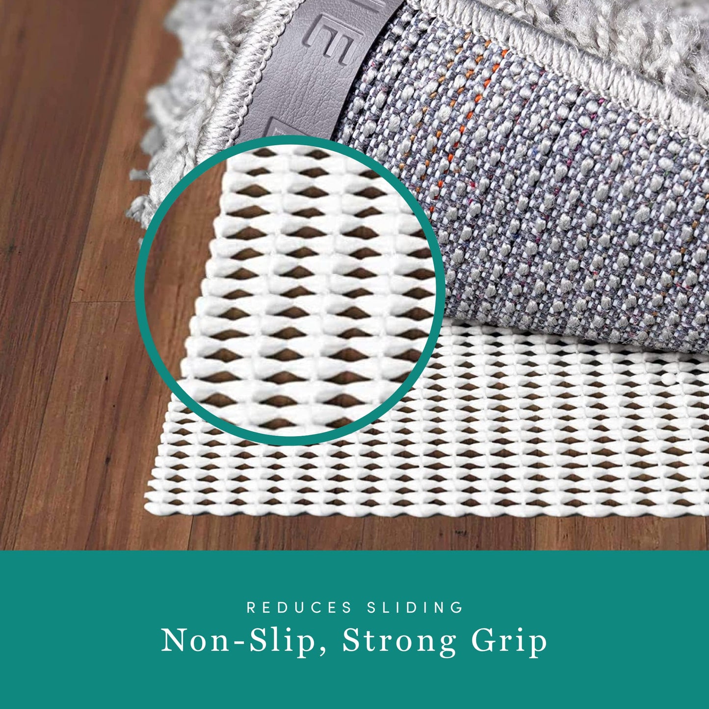 Unique Loom Anti-Slip All Surface Slim Indoor Use Rug Pad (7' 10" Square')