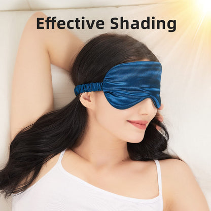 4 Pack Eye Mask for Sleeping Silky Soft Satin Blindfold Adjustable Strap Night Eye Cover for Women Men