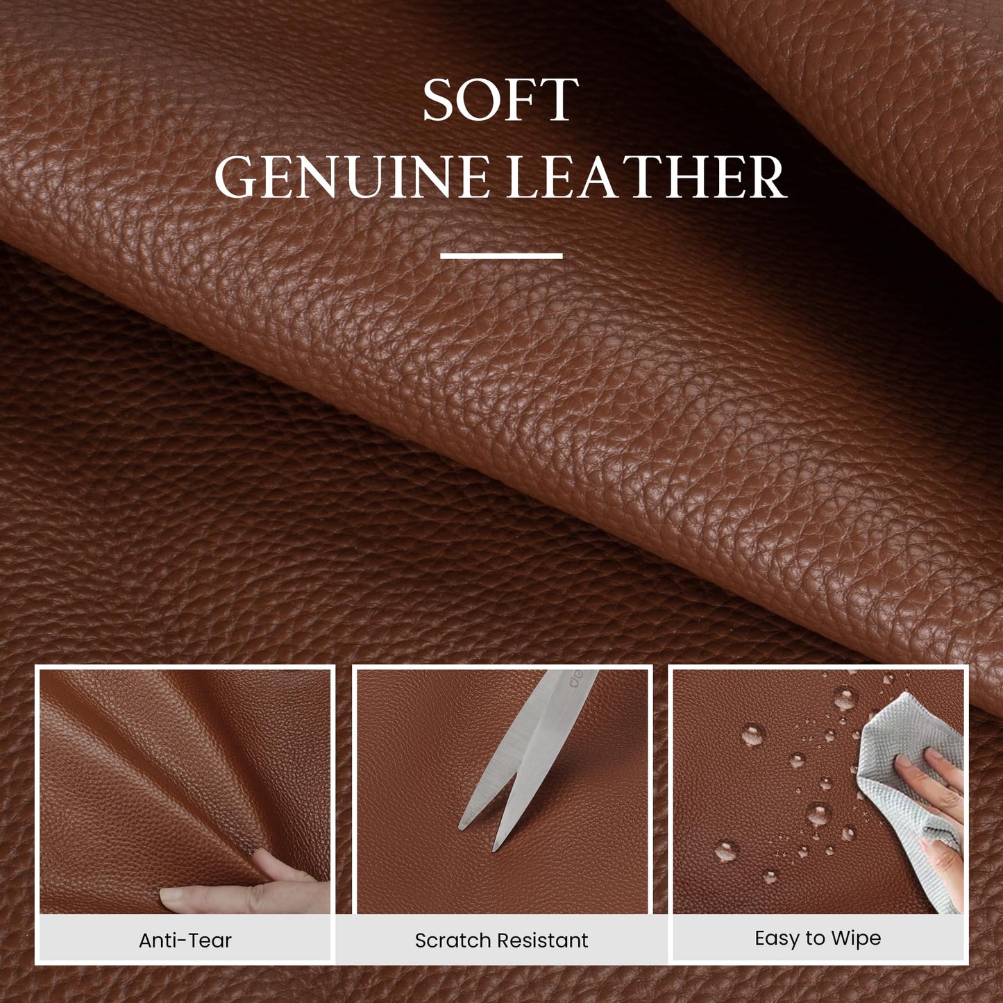 befen Real Leather Crossbody Purse for Women, Women's Small Leather Purses Cross Body Bag with Built in RFID Blocking Wallet Cognac Brown