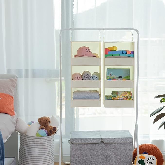 GRANNY SAYS 3-Shelf Hanging Organizer, Foldable Hanging Closet Storage