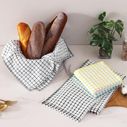 Homaxy Kitchen Towels and Dishcloths Set, 16 x 25 and 12 x 12 Inches, Super