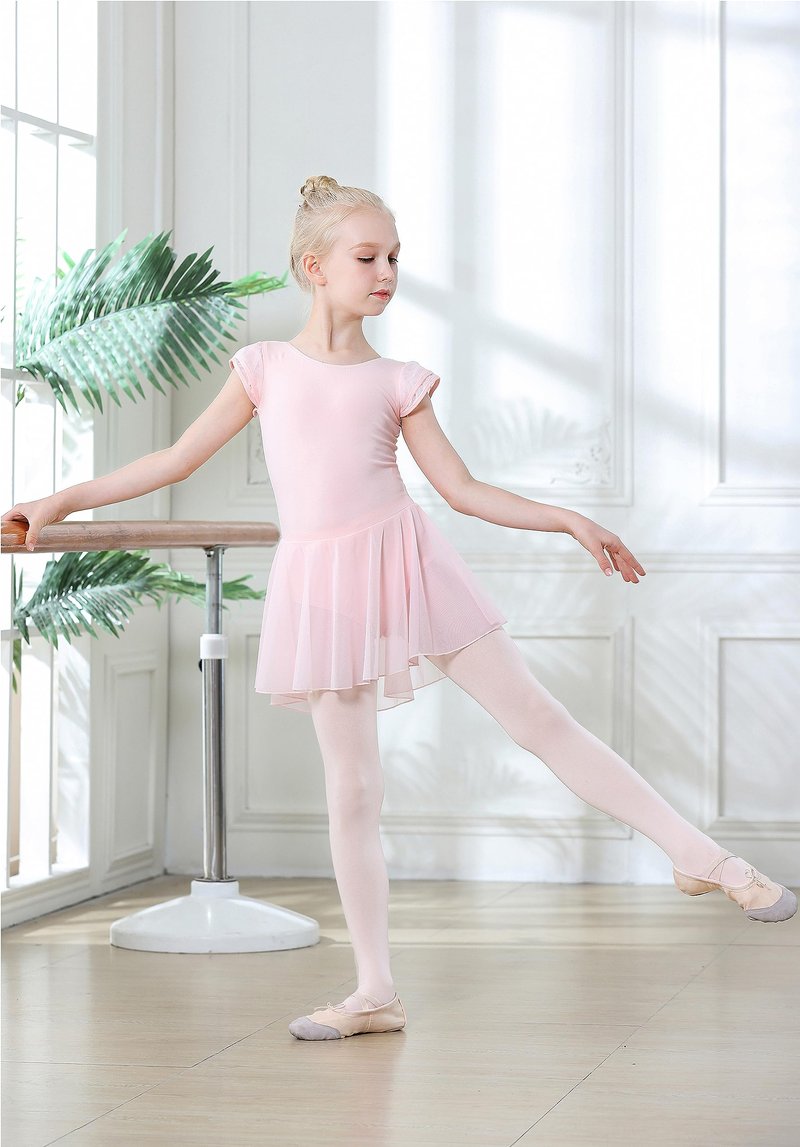 DIPUG Ballet Tights for Girls Dance Tights Toddler Thick Soft Footed Kids Pink Stockings Size 3t 4t 5t, 2 Pack