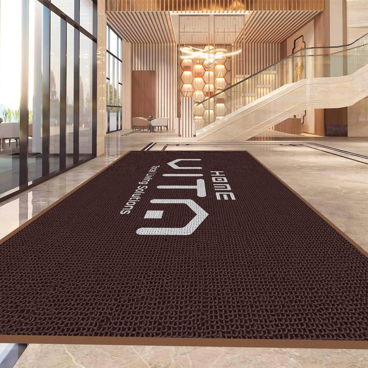 YDBDoormat Custom Logo Shape Mat Washable Stain Resistant Commercial Rug