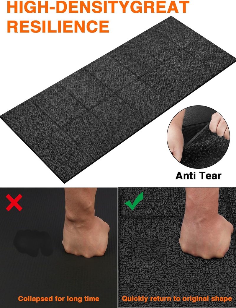 Treadmill Mat - 55"x25" Heavy-Duty Exercise Equipment Mat for Carpet & Hardwood Floors | Foldable Walking Pad Mat