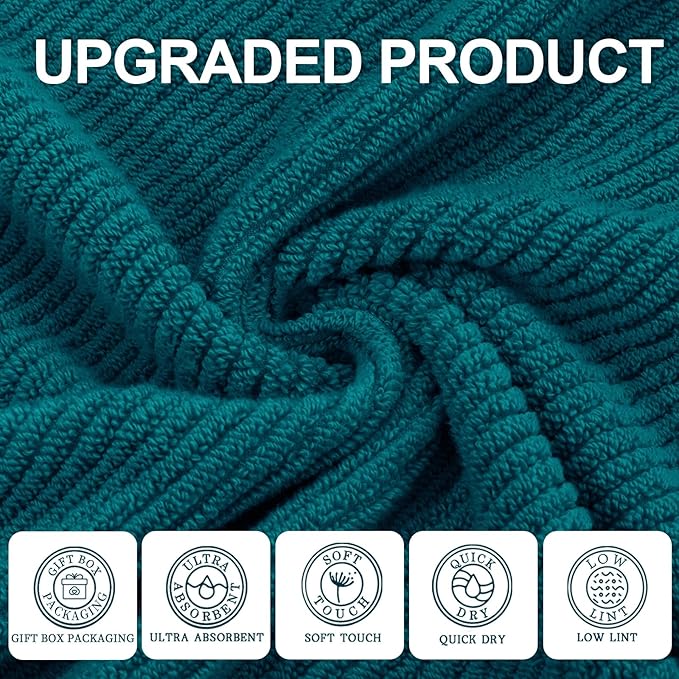 Bathroom Towels, 6 Piece Towel Set
