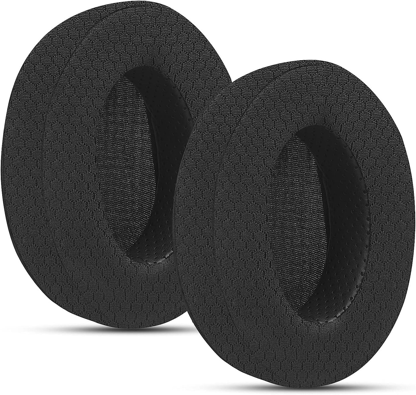 Upgraded Replacement Earpads Cushions for HyperX Cloud/Alpha, Audio Technica M50X/M40X, Turtle Beach Stealth 400/600 & More - Ear Pads with Breathable Mesh Fabric/Added Thickness/Memory Foam