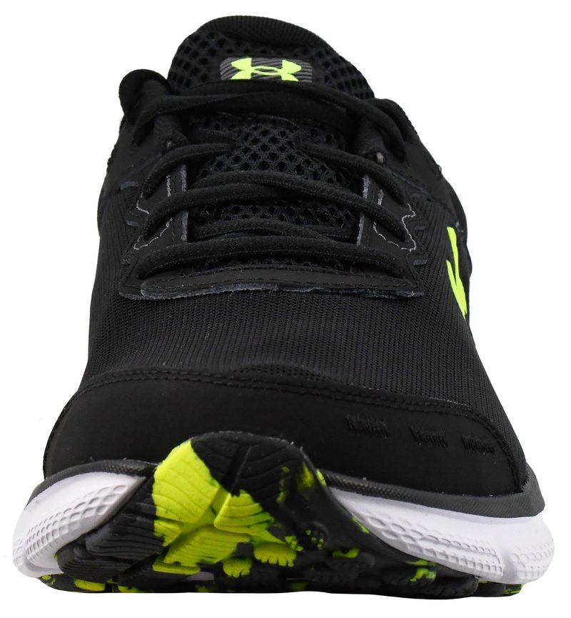 Under Armour Men's Charged Assert 10 Shoes, (004) Black/Black/High Vis Yellow, 8.5 X-Wide