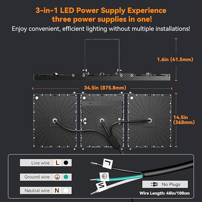 900W LED Outdoor Flood Light, 90000LM Super Bright Stadium Light, 6000K Daylight White, IP66 Waterproof 3 Heads Adjustable Outdoor Floodlights for Backyard, Parking Lot, Court, Field
