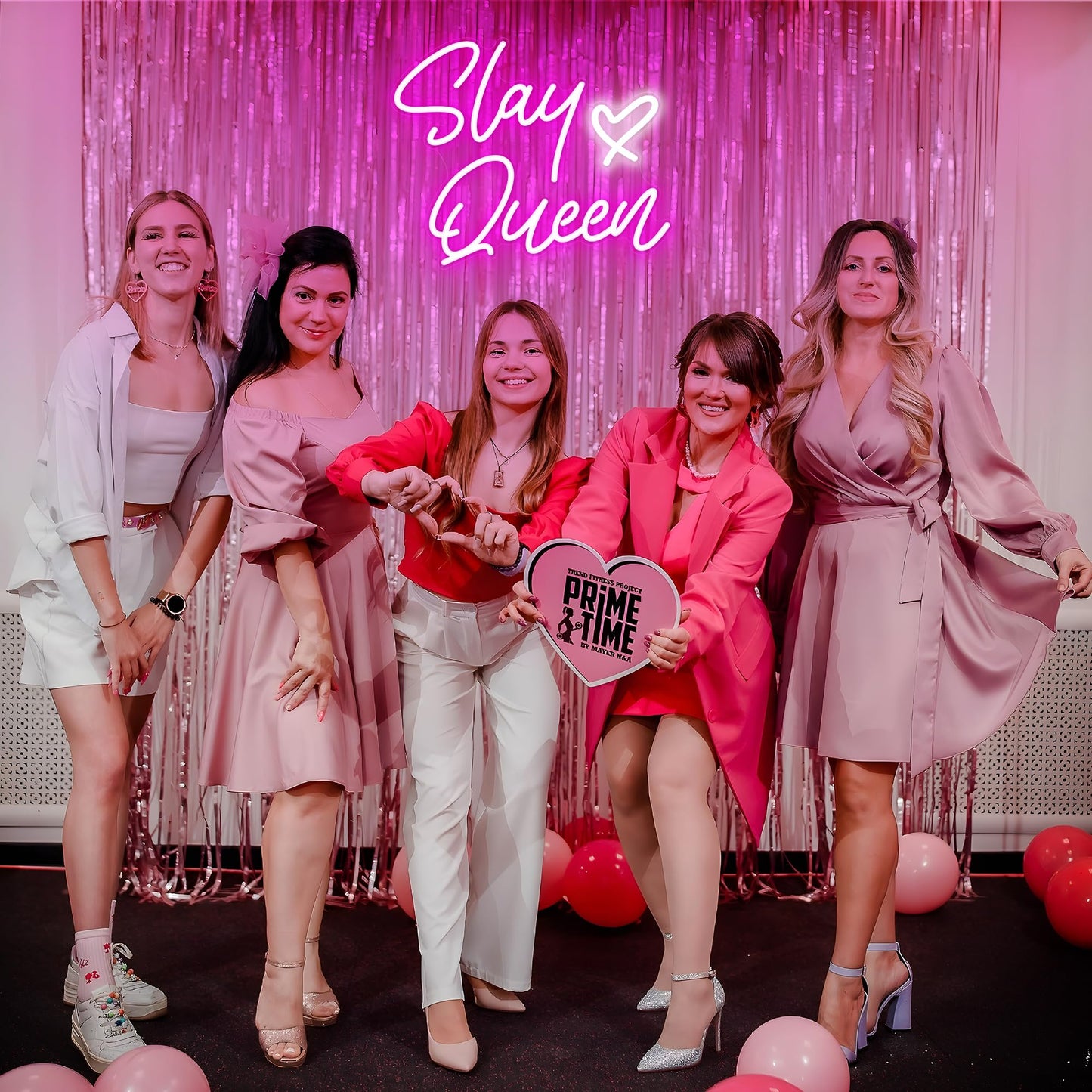 Kavaas Slay Queen Neon Signs 15.3" x 12.6", Pink LED Light Up Signs for Wall Decor | Slay Queen Sign for Girls Bedroom, Bar, Office, Dorms