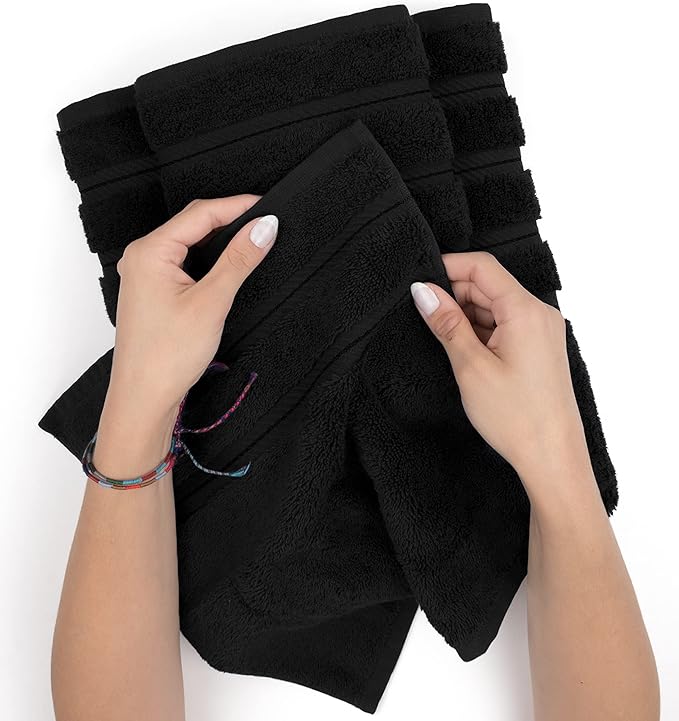 American Soft Linen Luxury 4 Piece Bath Towel Set, 600 GSM 100% Cotton Turkish