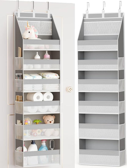 Criusia Over The Door Organizer, Heavy-Duty 6-Shelf Hanging Storage