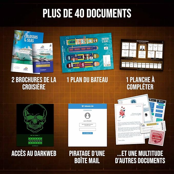 PROFILER - Missing in The Caribbean: John Leblanc Reported Missing – Murder Mystery Games for Adults – Date Night Family Night - Escape Room Board Game - Find Clues and Solve The Mystery (Français)
