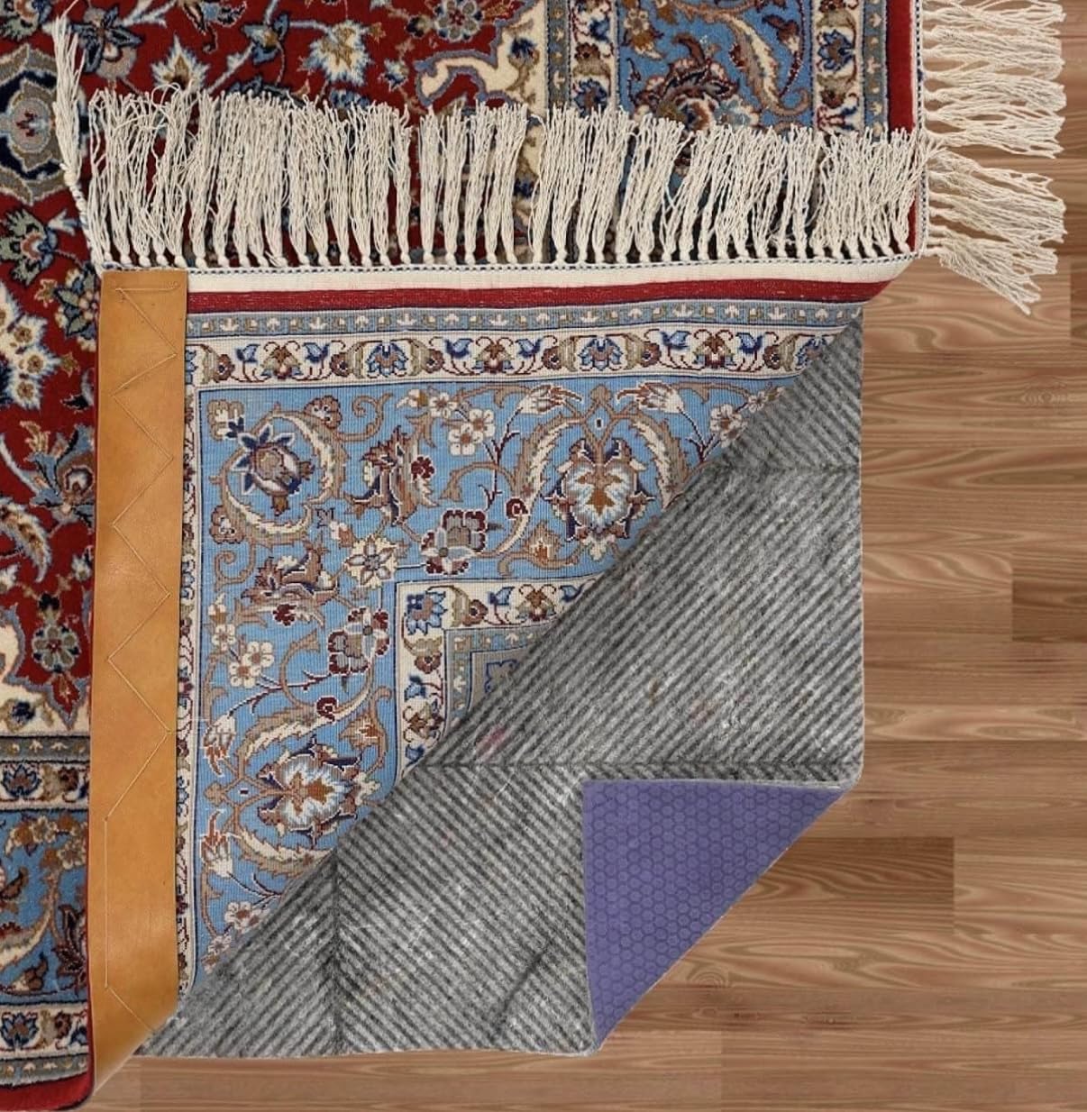 2'x8' Durahold Plus(TM) Felt and Rubber Non Slip Runner Rug Pad for Hard Floors