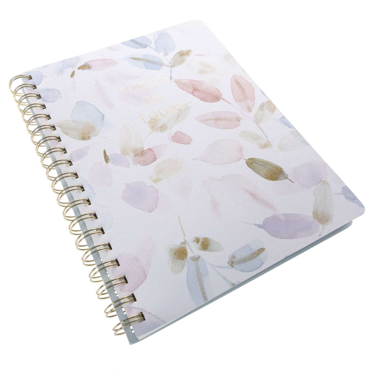 Graphique Vegan Leather Spiral Journal - Focus Design - 192 Lined Pages - Perfect for Taking Notes, Lists and More (8" x 10")