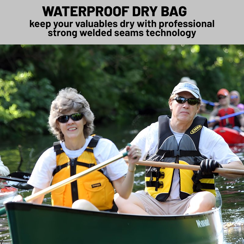 Cliduli Waterproof Dry Bag,Roll Top Black Small Waterproof Backpack 2L/5L/10L/20L/30L/40L Floating Lightweight Bags for Kayaking, Boating, Fishing, Swimming Camping with Waterproof Phone Case