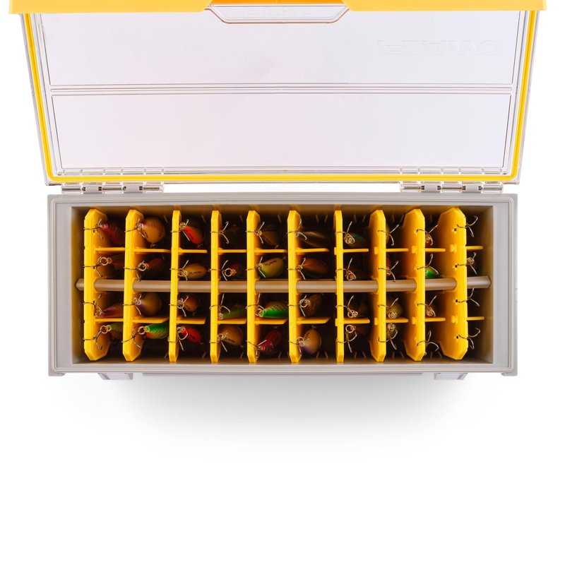 Plano EDGE Short Hang Box, Stores 40 Crankbaits, with Rust-Preventive Rustrictor, Dri-Loc Watertight Seal, WaterWick, DuraView Transparent Lid, Stackable Storage for Fishing Organization