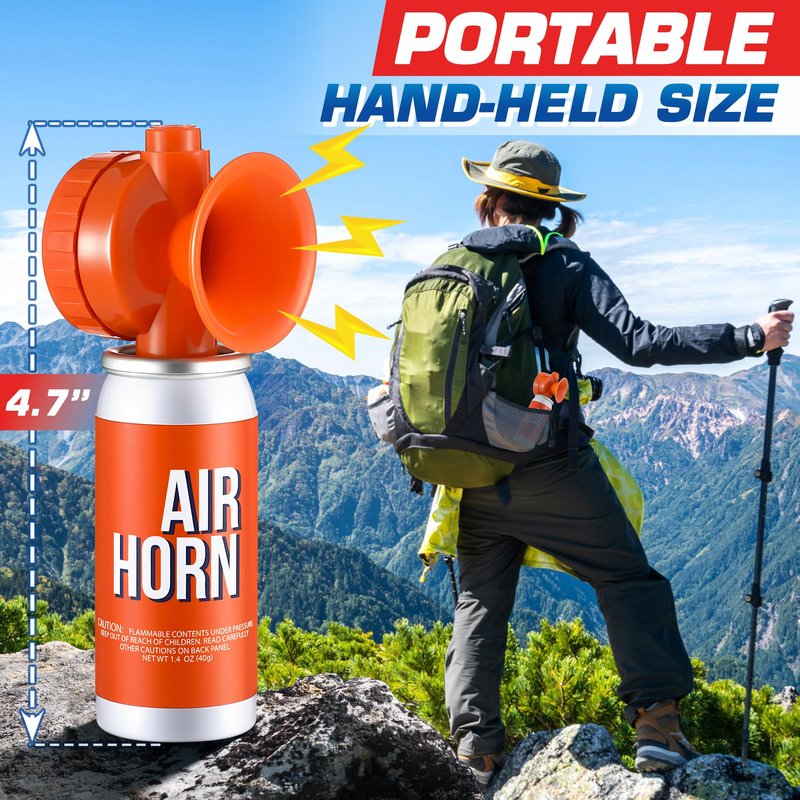 ElectricWise 1 Pack Air Horn 1.4oz, 122dB Loud Air Horns for Safety, Heard Up to 1/2 Mile Away, Small Boat Marine Horn Can, Meet US Coast Guard, Emergency Use for Marine Boating