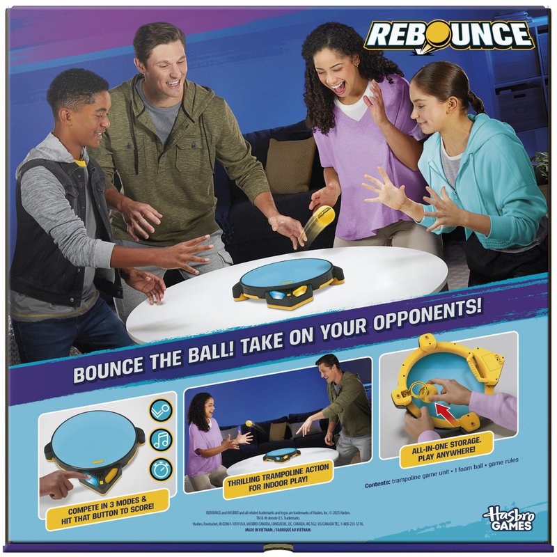 Rebounce Game | Indoor and Outdoor Electronic Action Game for Kids, Teens, and Adults | Ages 8+ | 2 to 6 Players | 10 Mins. | Family Travel Games