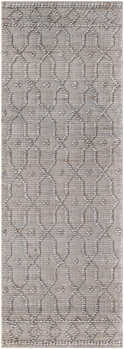 Rugs.com - Larsa Jute Rug – 6 Ft Runner Gray Hand Woven Jute Runner Eco-Friendly Texture for Hallways, Kitchens, and Entryways