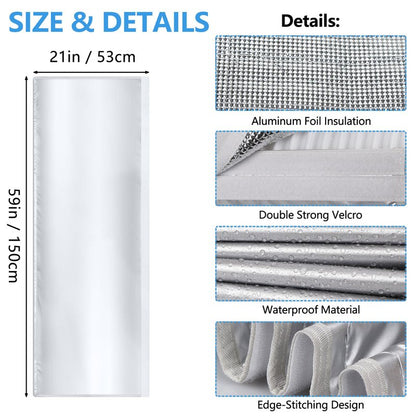 Upgraded Portable AC Hose Insulation Sleeve - Aluminum Foil Insulated Air Conditioner Hose Cover Wrap, Fit for 5"-5.9" Diameter Hoses, Silver