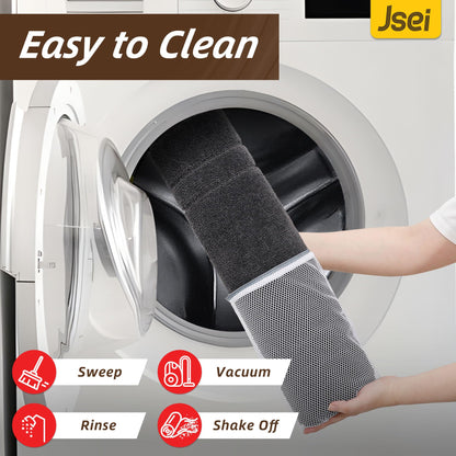 JSEI Entryway Rugs Doormat 20"x32", Non-Slip Dirt Trapper Door Mats Indoor, Washable Absorbent and Stain Resist Welcome Floor Mat for Front Door, Dog Door Mat, Dirty Wet Shoes & Paws, Dark Grey